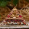 Originate Pyramid Shri Yantra with Rudraksha - Acrylic-Crystal Decorative Piece