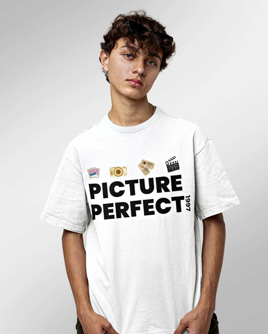 Picture Perfect White Oversized T-shirt for Men’s